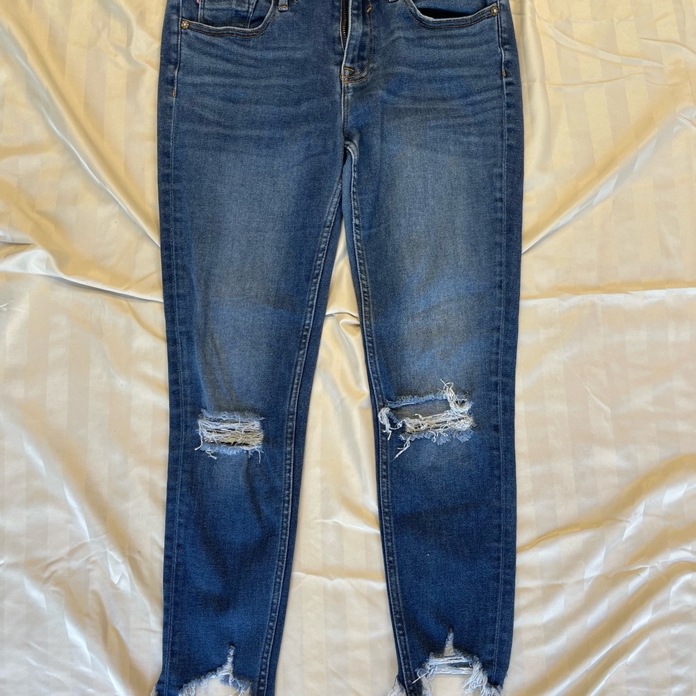 Vigoss Dark Blue Distressed Skinny Jeans